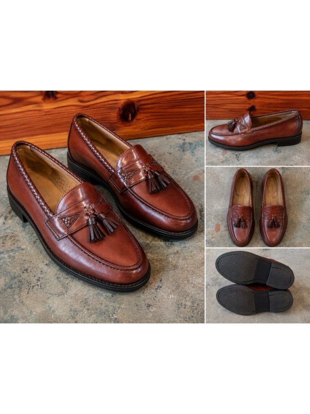 Allen Edmonds Brown Leather Tassel Loafers Men’s Maxfield Moc Toe Dress Shoes 9W